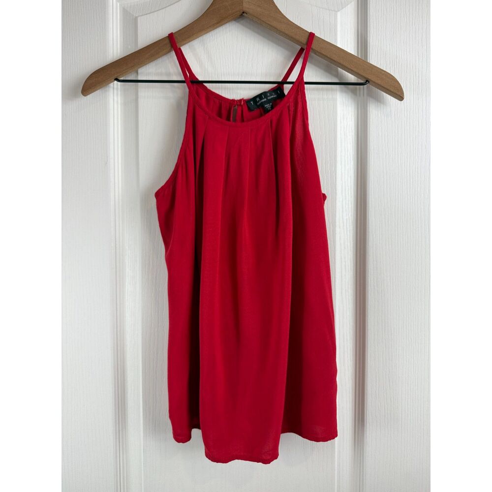 TRIXXI Clothing Company Women's Red Viscose High Neck Tank Top Size XS